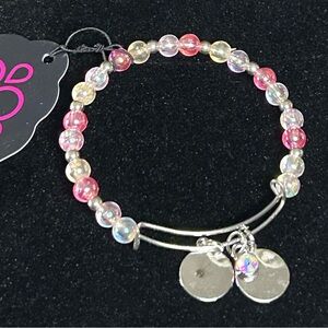 Paparazzi Multi-Colored Beaded Bracelet with Silver Charms